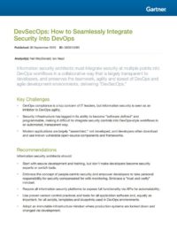 Gartner DevSecOps: How to Seamlessly Integrate Security Into DevOps