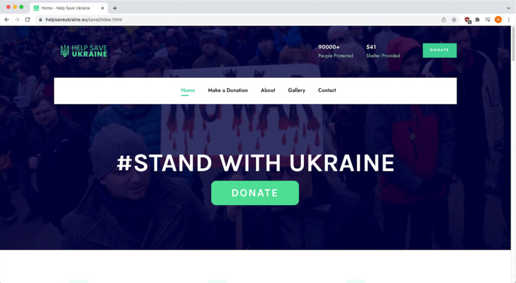 Ukraine phishing