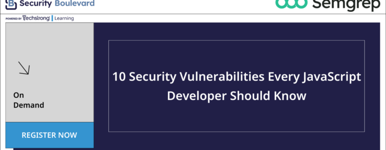 10 Security Vulnerabilities Every JavaScript Developer Should Know