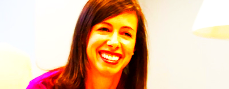 A blown out picture of FCC chairwoman Jessica Rosenworcel