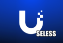 The Ubiquiti “U” logo, with superimposed text: “SELESS”