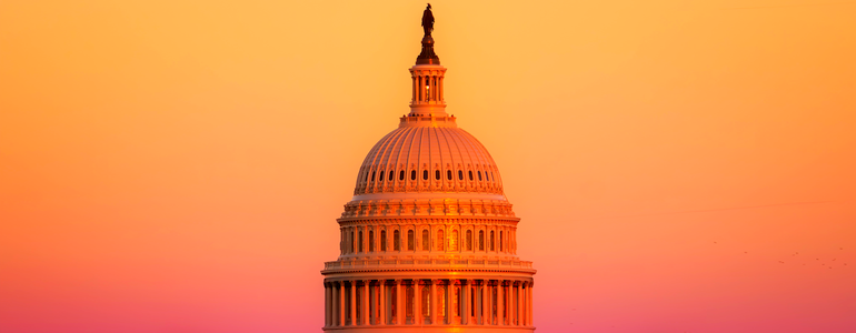 U.S. Capitol Dome at sunset