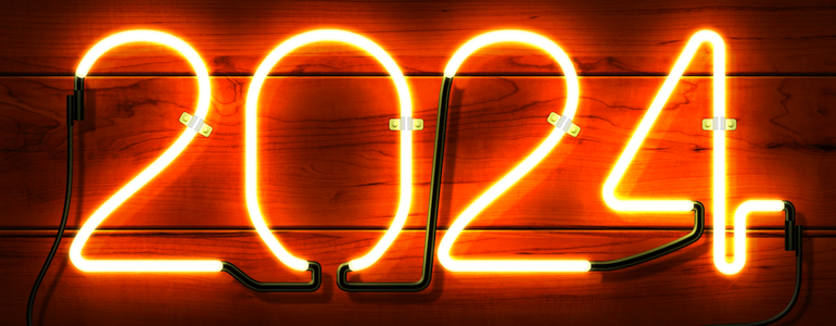 “2024” neon sign