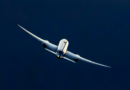 White airplane in mid air